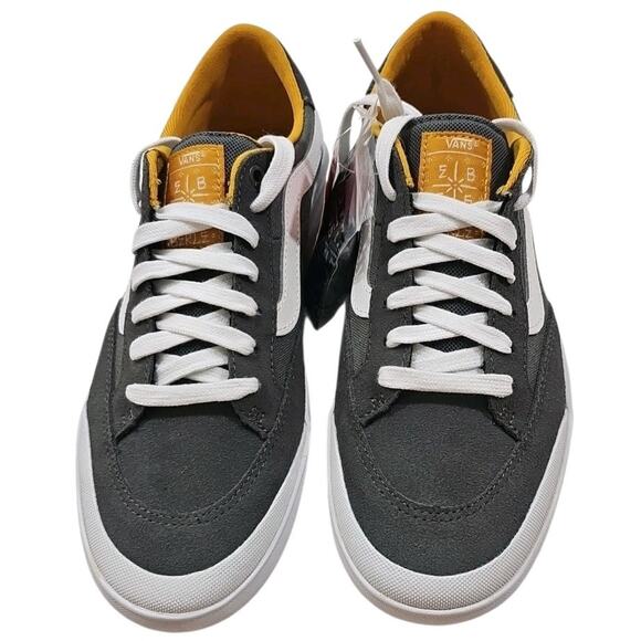 VANS ~Men's 7; Woman 8.5~ Berle Pro Pewter Gray Grey / Mango Mojito White NEW. - Picture 7 of 16
